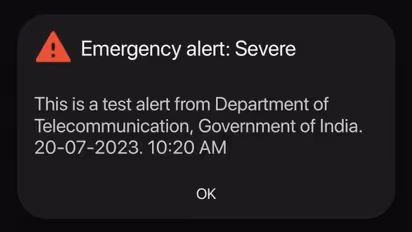Received alert on the phone at 10:20 am? No need to panic; it's a test by Department of Telecommunication