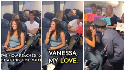 വിമാനത്തില്‍ വച്ച് 10,000 അടി ഉയരത്തിൽ പൈലറ്റിന്‍റെ വിവാഹാഭ്യര്‍ത്ഥനയുടെ വീഡിയോ വൈറല്‍ !