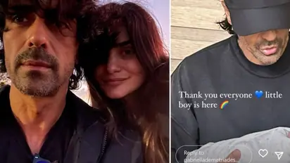 Gabriella Demetriades drops sneak peek of their newborn with Arjun Rampal, see photos