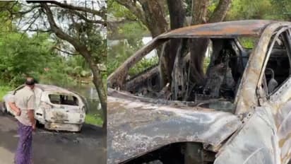 കാർ നിന്ന് കത്തി, ഫയർഫോഴ്സെത്തി തീയണച്ചപ്പോൾ ഡ്രൈവിങ് സീറ്റിൽ മൃതദേഹം