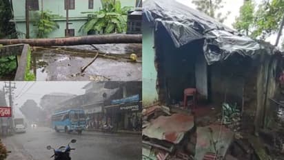 ഇടവേളയ്ക്ക് ശേഷം കേരളത്തിൽ കനത്ത കാറ്റും മഴയും, വീടുകൾ തകർന്നു; ആറ് ജില്ലകളിൽ മഴ മുന്നറിയിപ്പ്