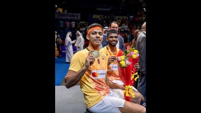 హ్యాట్రిక్ కొట్టిన సాత్విక్‌సాయిరాజ్ రాంకీరెడ్డి- చిరాగ్ శెట్టి... కొరియా ఓపెన్ డబుల్స్ టైటిల్ కైవసం..