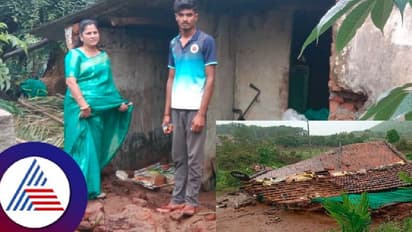ನಿರಂತರ ಮಳೆಗೆ ಕುಸಿದು ಬಿದ್ದ ಮನೆ; ಸುರಿವ ಮಳೆಯಲ್ಲೇ ಹೊರಗೆ ನಿಂತ ಕುಟುಂಬ!