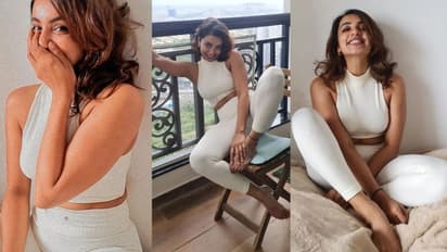 టైట్ ఫిట్ లో బిగ్ బాస్ తేజస్వి హాట్ పోజులు... చైర్ లో ఆ కూర్చోవడమేంటీ బాబోయ్!