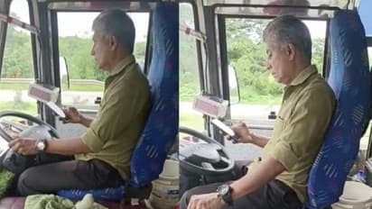 ಮೊಬೈಲ್‌ ನೋಡಿಕೊಂಡೇ ಬಸ್‌ ಚಲಾಯಿಸಿದ ಚಾಲಕ: ವೀಡಿಯೋ ವೈರಲ್‌