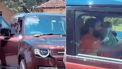 WATCH: Baba Ramdev drives Rs 1.5 crore Land Rover Defender 130 in Haridwar; video goes viral