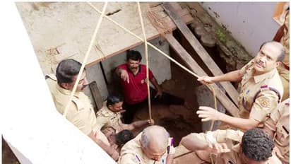 മൂക്കറ്റം മണ്ണിൽ പുതഞ്ഞ് തൊഴിലാളി, സാഹസികമായി രക്ഷിച്ച് ഫയർഫോഴ്സ്; പുറത്തെടുത്തത് ഒന്നര മണിക്കൂറിന് ശേഷം