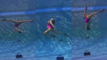 വെള്ളത്തിനടിയിൽ യുവതിയുടെ കിടിലന്‍ ബാർബി ഡാൻസ്; വീഡിയോ വൈറല്‍