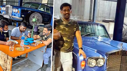 MS Dhoni enjoys vintage car ride in Ranchi; fans delighted to see his collection