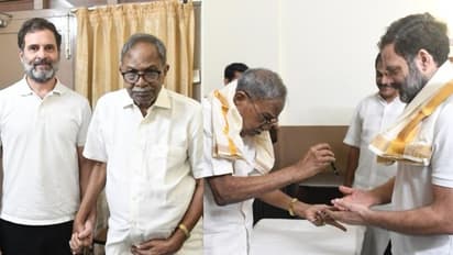 ഇതിഹാസത്തോടൊപ്പം..; സമ്മാനമായി പേന നല്‍കി എം ടി, കാത്തുസൂക്ഷിക്കുമെന്ന് രാഹുൽ ​ഗാന്ധി