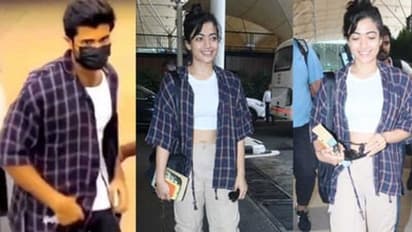 విజయ్ దేవరకొండ చొక్కా వేసుకుని పబ్లిక్ లోకి వచ్చిన రష్మిక... ప్రేమికులు కాకపోతే మరేంటి?