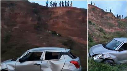വർക്കലയിൽ ഞെട്ടിക്കുന്ന അപകടം, കുന്നിറങ്ങവെ കാർ 50 അടി താഴ്ചയിൽ കടൽത്തീരത്ത് വീണു; 4 പേർക്ക് ഗുരുതര പരിക്ക്