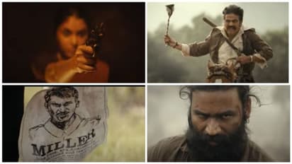 தெறிக்கும் தோட்டாக்களுக்கு நடுவே வெறித்தனமாக தனுஷ்! வெளியானது 'கேப்டன் மில்லர்'  டீசர்!