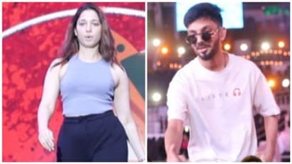 'ஜெயிலர்' ஆடியோ லான்ச்..! வெறித்தனமான பர்ஃபாம்மென்ஸுக்கு தயாரான தமன்னா - அனிரூத்! வைரலாகும் வீடியோ!