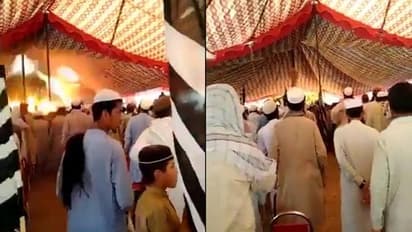 ಪಾಕಿಸ್ತಾನ ಬಾಂಬ್ ಸ್ಫೋಟದ ಅಂತಿಮ ಕ್ಷಣದ ವಿಡಿಯೋ, ರಾಜಕೀಯ ರ‍್ಯಾಲಿಯಲ್ಲಿ ಕುಳಿತ ಅಮಾಯರು ಛಿದ್ರ!