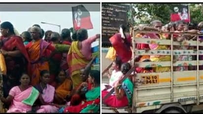 ஆடு,மாடுகளை அடைத்து கொண்டு வருவதை போல தொண்டர்களை போராட்டத்திற்கு அழைத்து வந்த ஓபிஎஸ் அணி- வீடியோவால் பரபரப்பு