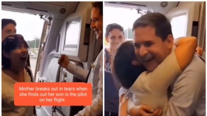 വിമാനം പറത്തുന്നത് മകനാണെന്ന് അറിഞ്ഞപ്പോള്‍ സന്തോഷം കൊണ്ട് നിലവിളിക്കുന്ന അമ്മയുടെ വീഡിയോ വൈറല്‍ !