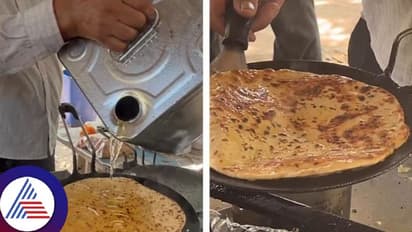 ಕ್ಯಾನ್‌ನಿಂದಲೇ ತವಾಗೆ ಎಣ್ಣೆ ಸುರಿದು ಪರಾಠ ಮಾಡೋ ವ್ಯಾಪಾರಿ, ನೆಟ್ಟಿಗರಿಗೆ ಗಾಬರಿ!