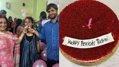 മകളുടെ ആദ്യ ആർത്തവം കേക്ക് മുറിച്ച് ആഘോഷിച്ച് അച്ഛന്; വീഡിയോ വൈറല്