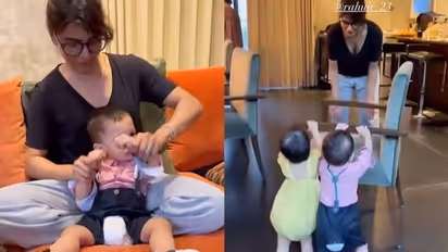 Video: Samantha Ruth Prabhu spent her Sunday with Chinmayi's babies, dances to 'RRR's' 'Naatu Naatu'