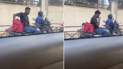 ಗ್ರಾಹಕರು ಆರ್ಡರ್ ಮಾಡಿದ ಫುಡ್‌ನ ದಾರಿಮಧ್ಯೆ ಡೆಲಿವರಿ ಬಾಯೇ ತಿಂದ್ಬಿಟ್ರಾ: ವೈರಲ್ ವೀಡಿಯೋ