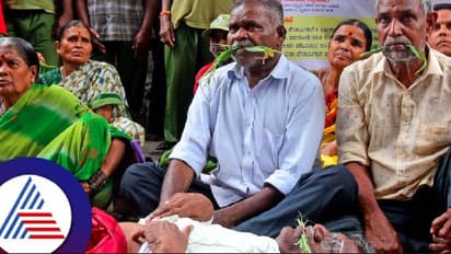 BBMP: ಪಿಂಚಣಿಗಾಗಿ ಹುಲ್ಲು ತಿಂದು ಪ್ರತಿಭಟಿಸಿದ ಪೌರ ನೌಕರರು