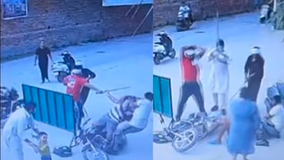 ಶಾಲೆ ಮುಂದೆ ರೌಡಿಗಳ ಅಟ್ಟಹಾಸ: ಪುಟ್ಟ ಮಗನ ಮುಂದೆ ಅಪ್ಪನ ಮೇಲೆ ಭೀಕರ ದಾಳಿ: ವೀಡಿಯೋ