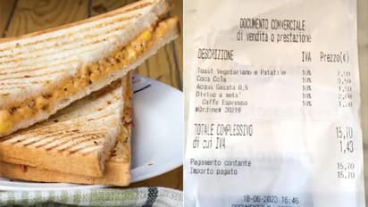 ഒരു സാൻഡ്‍വിച്ച് രണ്ടാക്കി മുറിക്കാൻ 180 രൂപ ഈടാക്കി റെസ്റ്റോറന്‍റ്!