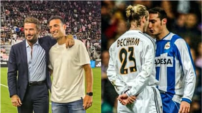 അന്ന് കൊണ്ടും കൊടുത്തും പിരിഞ്ഞു, ഹസ്തദാനം പോലും ചെയ്തില്ല! ഇന്ന് തോളില് കയ്യിട്ട് ബെക്കാമും സ്കലോണിയും