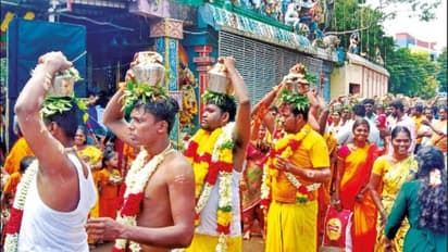 திருமணஞ்சேரி ஸ்ரீ கல்யாண மாரியம்மன் கோயிலில் விமரிசையாக நடைபெற்ற பால்குட திருவிழா..