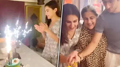 Photos + Videos: Here's how Sara Ali Khan celebrates her 28th birthday with family