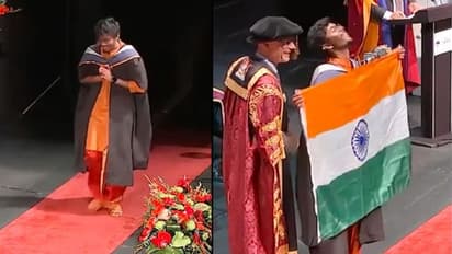 ಪದವಿಯ ಜೊತೆ ಹೃದಯವ ಗೆದ್ದೆ: ವಿದೇಶಿ ನೆಲದಲ್ಲಿ ರಾಷ್ಟ್ರಧ್ವಜ ಹಾರಿಸಿದ ಭಾರತೀಯ ವಿದ್ಯಾರ್ಥಿ: ವೀಡಿಯೋ