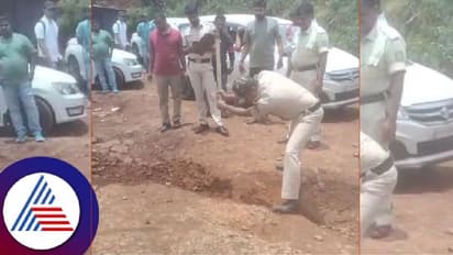 ದತ್ತಪೀಠದ ರಸ್ತೆ ಗುಂಡಿಮಯ; ಗುದ್ದಲಿ, ಪಿಕಾಸಿ ಹಿಡಿದು ರಸ್ತೆ ರಿಪೇರಿಗೆ ನಿಂತ ಖಾಕಿ!