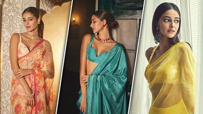 Ananya Pandey HOT Saree Look: The 'Dream Girl 2' actress flaunts her curves in sexy saree