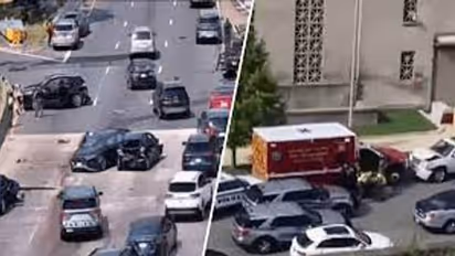 Caught on camera: Stolen ambulance sparks series of crashes during Virginia police chase - WATCH