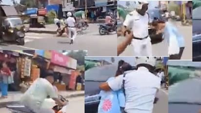 ಪೊಲೀಸರ ಚಲನ್ ತಪ್ಪಿಸಲು ಗರ್ಲ್‌ಫ್ರೆಂಡ್‌ನನ್ನೇ ಕೆಳಕ್ಕೆ ಬೀಳಿಸಿ ಪರಾರಿಯಾದ ಬೈಕರ್, ವಿಡಿಯೋ ವೈರಲ್!
