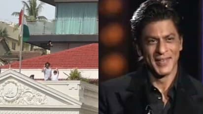 മന്നത്ത് ദേശീയ പതാക ഉയര്‍ത്തി ആശംസകള്‍ നേര്‍ന്ന് ഷാരൂഖ്