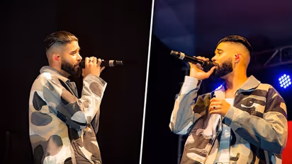 'Brown Munde' singer AP Dhillon performance at Mumbai’s St Xavier’s College