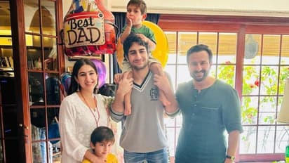 Saif Ali Khan's Birthday: Kareena Kapoor, Sara Ali Khan and her brothers celebrate with 'Best Dad' balloon