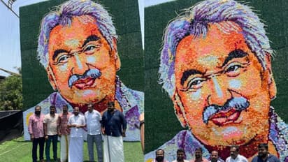 ഒരു രാത്രിയും ഒരു പകലും, 30000 പൂക്കൾ, ഒടുവിൽ വിരിഞ്ഞത് ഉമ്മന്‍ ചാണ്ടിയുടെ മനോഹര ചിത്രം !