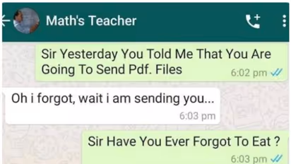 'സാറ്, ഭക്ഷണം കഴിക്കാന് മറന്നില്ലല്ലോല്ലേ?', വിദ്യാര്ത്ഥിയുടെ 'മധുരപ്രതികാരം'; ആഘോഷമാക്കി നെറ്റിസണ്സ് !