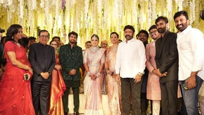कॉमेडियन ब्रह्मानंदम के बेटे-बहू की शादी की PHOTOS, रामचरण-चिंरजीवी भी रहे मौजूद