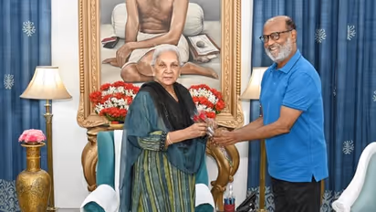 Uttar Pradesh: Actor Rajinikanth calls on Governor Anandiben Patel; To watch 'Jailer' with CM Adityanath today