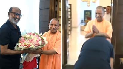 உ.பி. முதல்வர் யோகி ஆதித்யநாத்தின் காலில் விழுந்து ஆசிர்வாதம் வாங்கிய ரஜினிகாந்த் | வைரல் வீடியோ