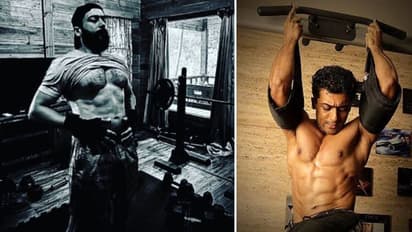 பழனி படிக்கட்டு மாதிரில இருக்கு... சிக்ஸ் பேக் உடன் மிரள வைக்கும் சூர்யா - வைரலாகும் போட்டோ