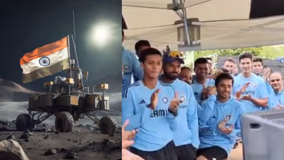 ചന്ദ്രനെ തൊട്ട് ഇന്ത്യ, ഹൃദയം തൊട്ട് ടീം ഇന്ത്യ; ചന്ദ്രയാന് 3 വിജയം തല്സമയം കണ്ടാഘോഷിച്ച് താരങ്ങള്