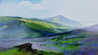 ಚಿಕ್ಕಮಗಳೂರು: ಕುಂಚದಲ್ಲಿ ಅರಳಿದ ಕಾಫಿನಾಡಿನ ಪ್ರಾಕೃತಿಕ ಸೊಬಗು..!