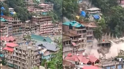 కులులో భారీగా విరిగిపడిన కొండచరియలు.. పేక మేడల్లా కూలిన భవనాలు.. వీడియో వైరల్