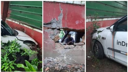 കേന്ദ്ര മന്ത്രിയുടെ വീടിന്റെ മതിലിലേക്ക് കാര് ഇടിച്ചു കയറി