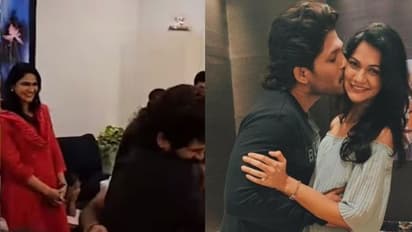 భార్య స్నేహారెడ్డిని పట్టుకుని ఏడ్చేసిన అల్లు అర్జున్.. వైరల్ అవుతున్న వీడియో